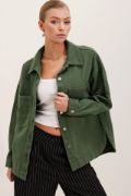20192 Oversize Gabardin Gömlek Ceket - Haki resmi